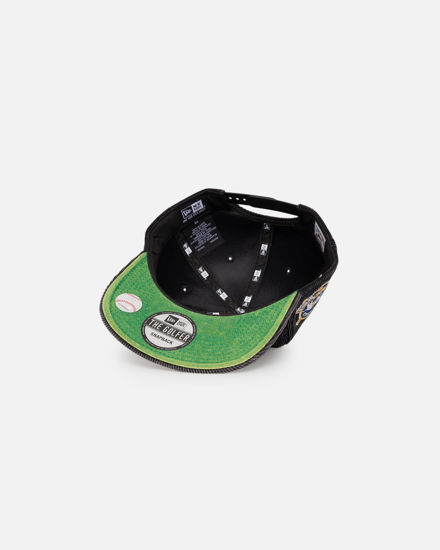 New Era Philadelphia Athletics 'Washed Corduroy Golfer' Pre-Curved Golfer Snapback Washed Black