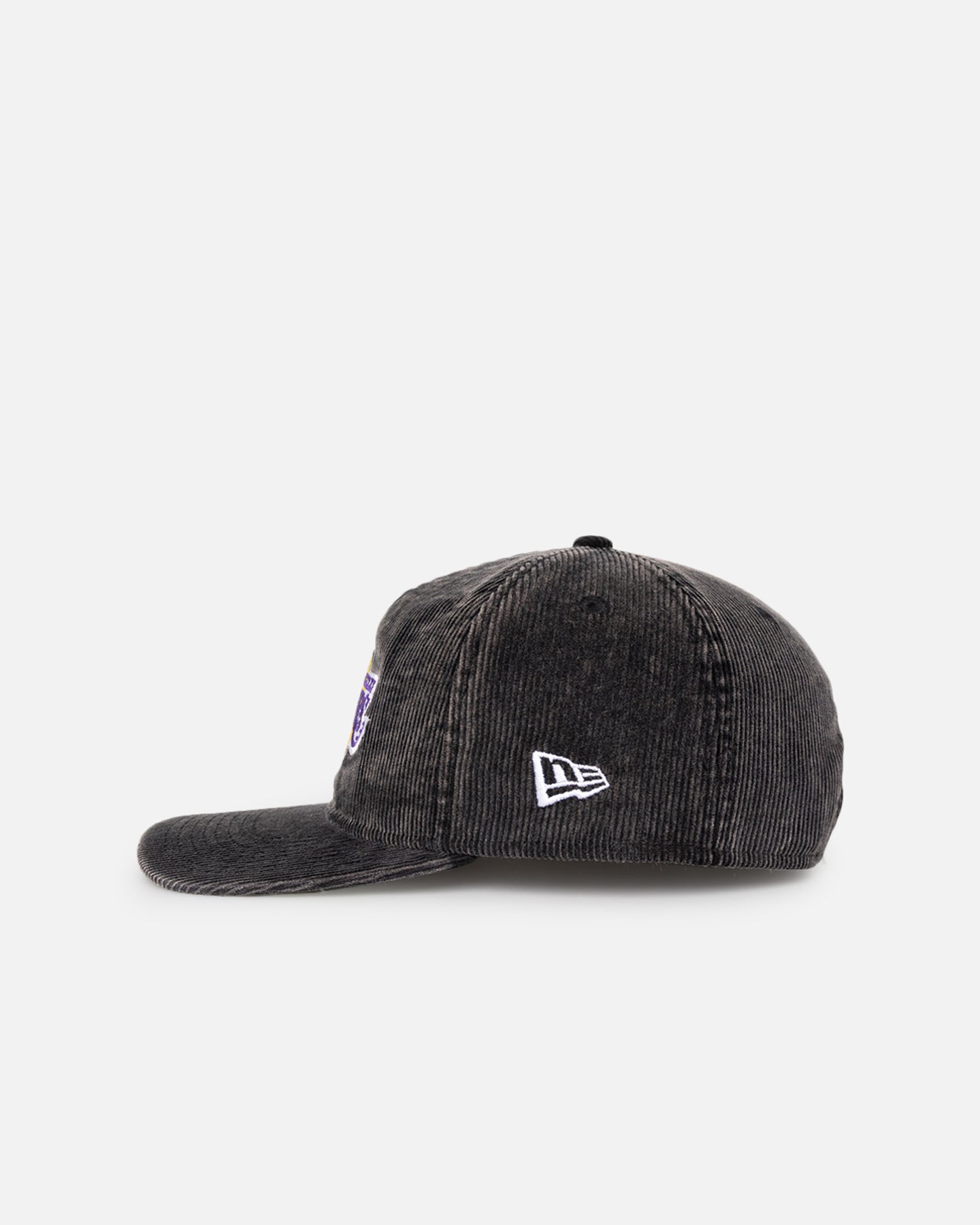 New Era Los Angeles Lakers 'Washed Corduroy Golfer' Pre-Curved Golfer Snapback Washed Black
