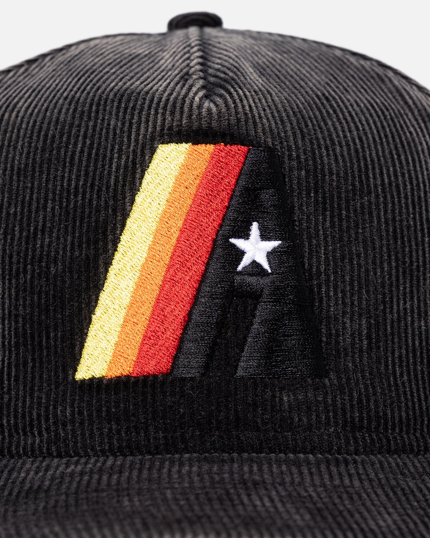 New Era Houston Astros 'Washed Corduroy Golfer' Pre-Curved Golfer Snapback Washed Black