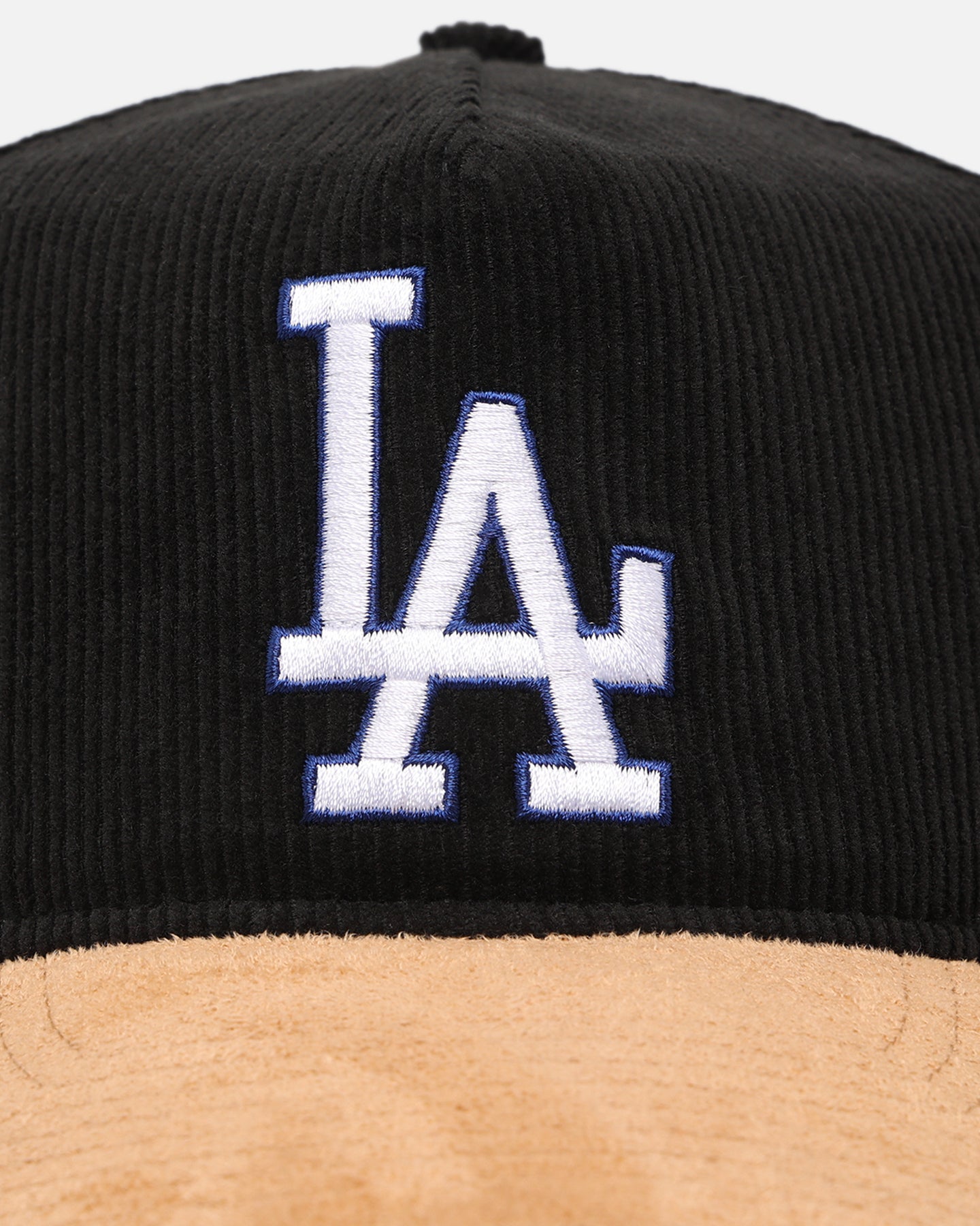 New Era Los Angeles Dodgers 'Corduroy Suede' Pre-Curved Golfer Snapback  Washed Black