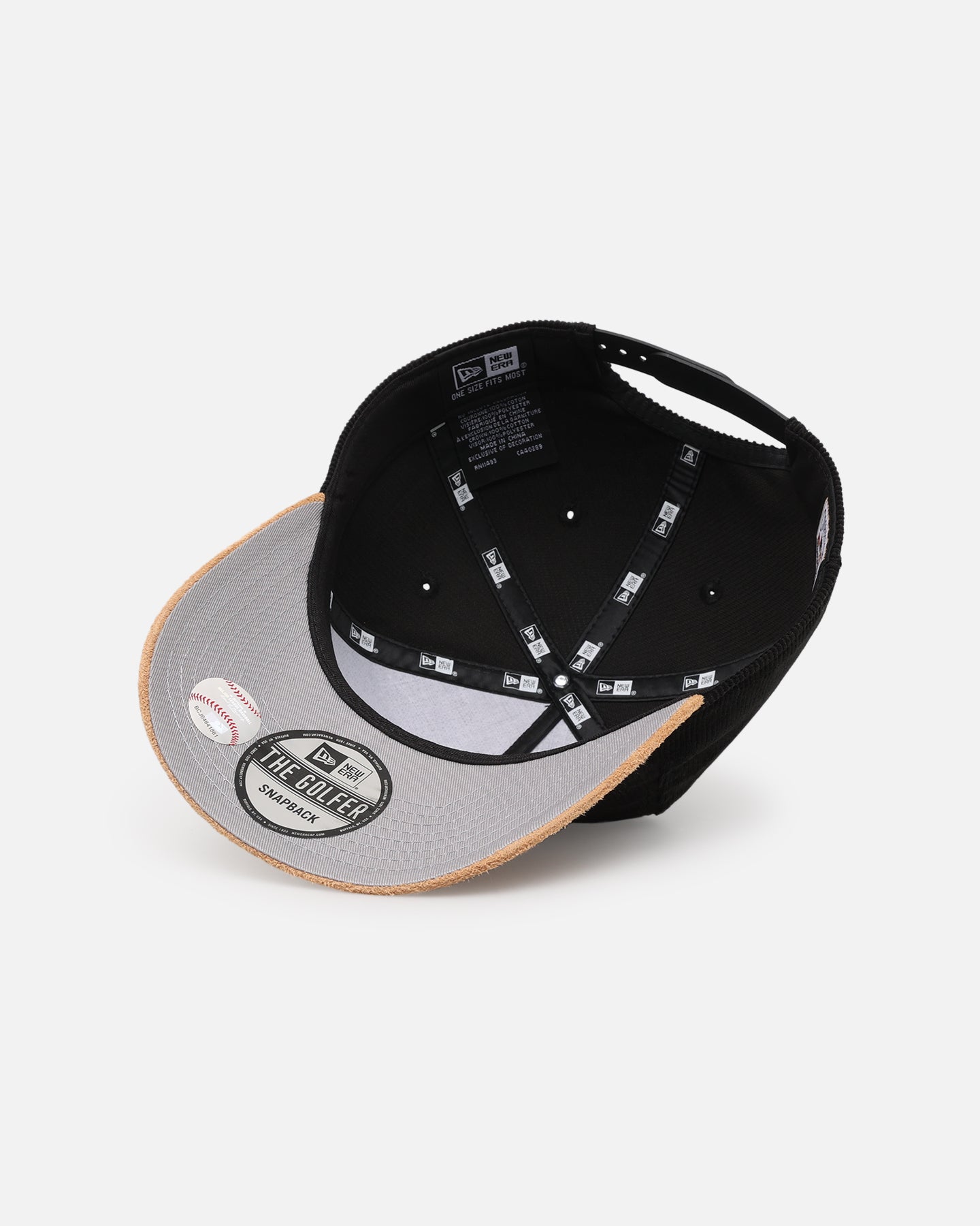 New Era Los Angeles Dodgers 'Corduroy Suede' Pre-Curved Golfer Snapback  Washed Black