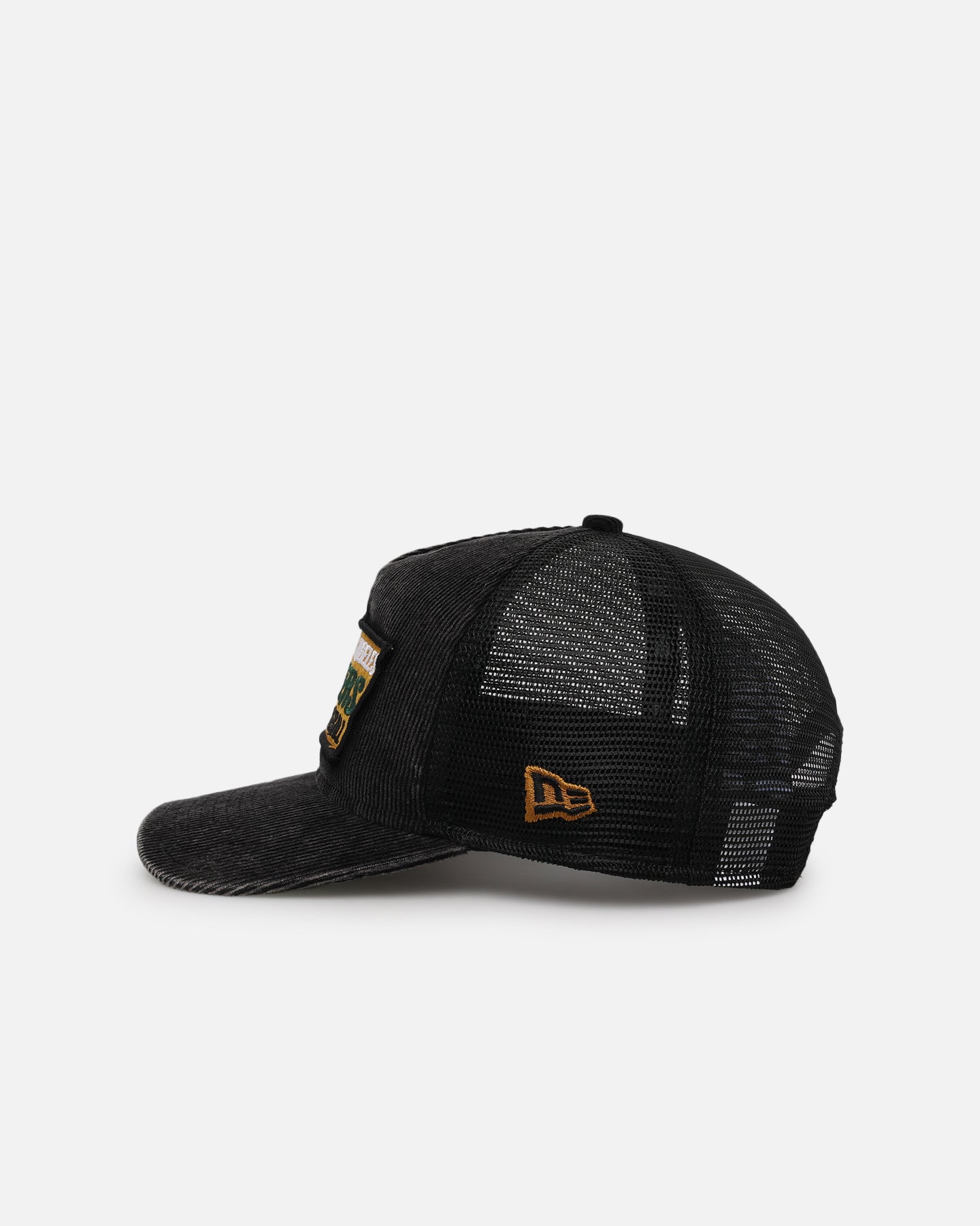 New Era Los Angeles Dodgers 'Washed Cord Racer' Corduroy Golfer Trucker Snapback Washed Black
