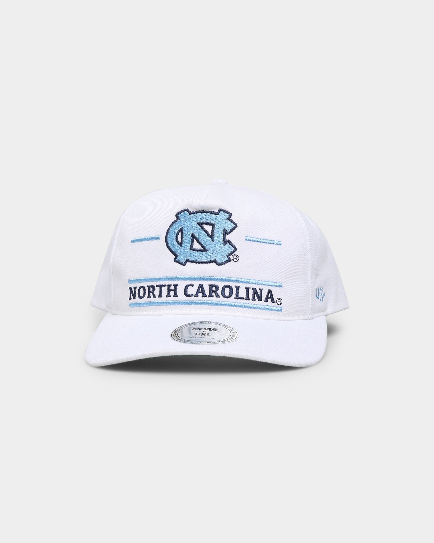 National Collegiate Athletic Association North Carolina Stacked Pro Golfer Snapback White