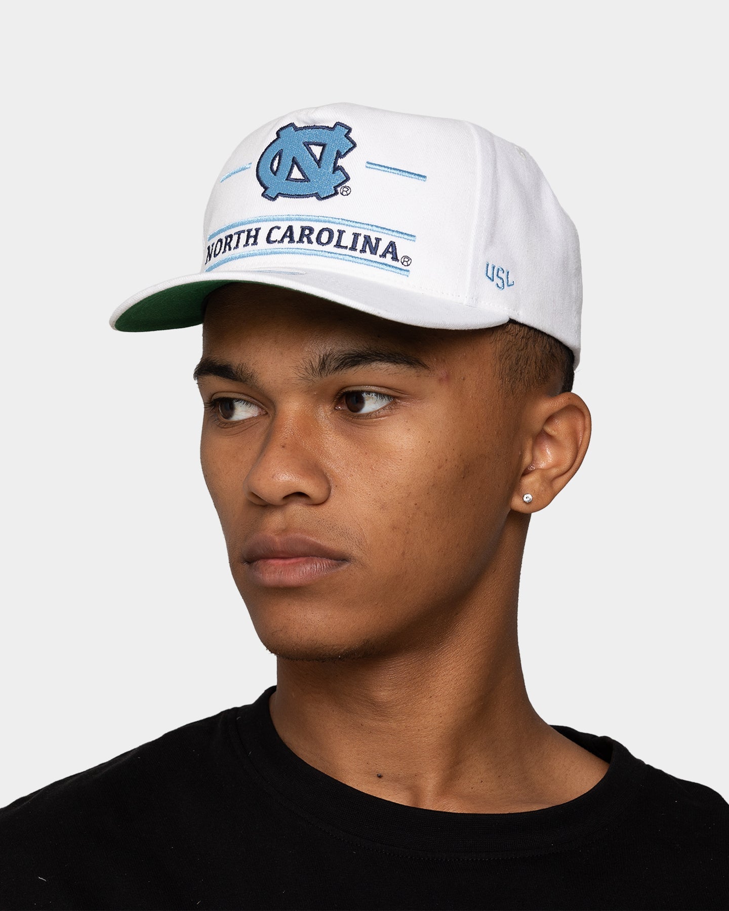National Collegiate Athletic Association North Carolina Stacked Pro Golfer Snapback White